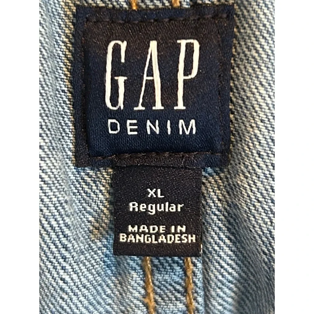 Vintage Gap Kids XL Blue‎ Denim Shortalls Distressed Overalls Regular Y2K 90's